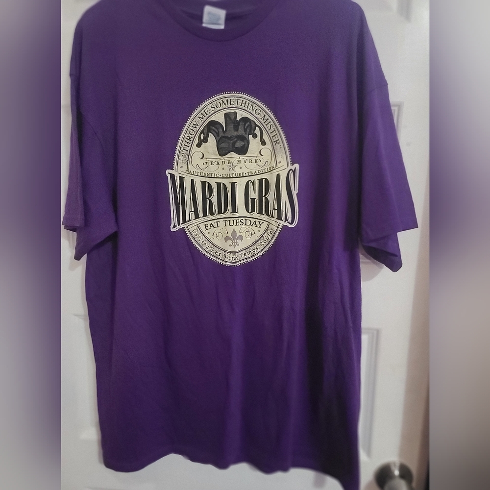 Purple Mardi Gras Mobile Long Sleeve Tee